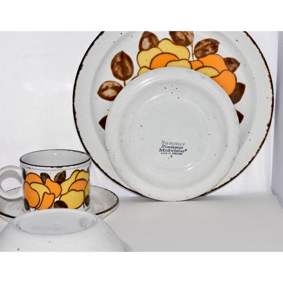 STONEHENGE Midwinter SUMMER Dinner Plate Desert Plate Bowl Mug/Saucer 5pc MCM - Picture 4 of 6